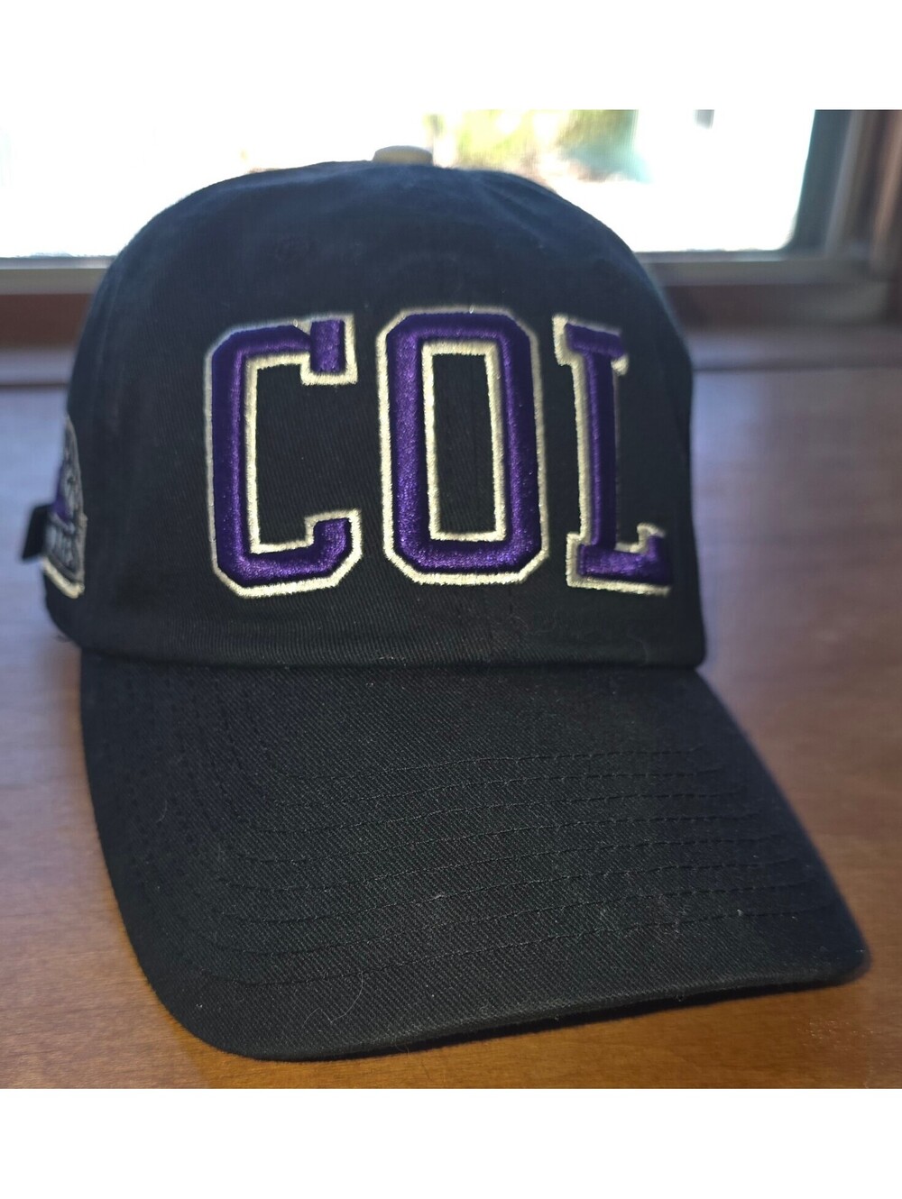Adjustable black MLB Colorado Rockies hat
